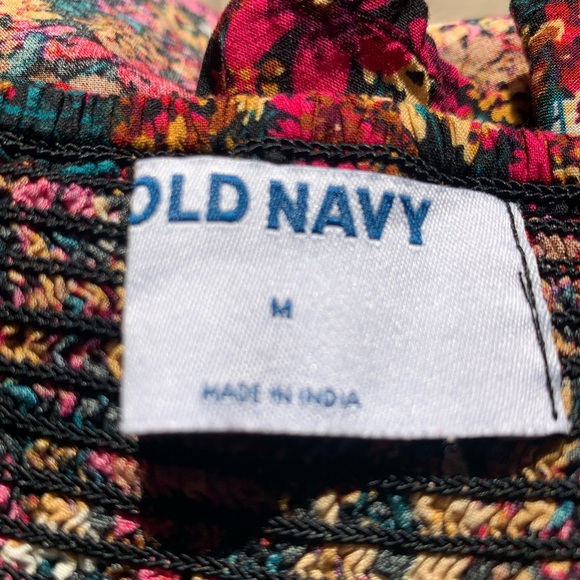 Old Navy Ditzy Floral Smocked Cottagecore Fit & Flare Mini Dress Size M - Picture 7 of 7